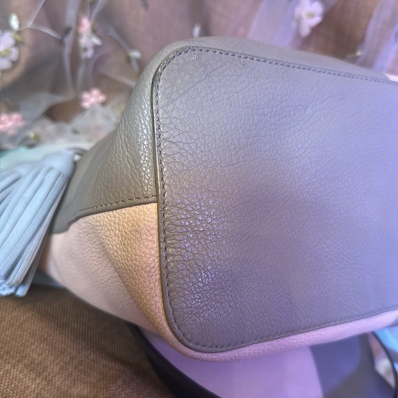 EUC Tory Burch Thea Patchwork All Leather Satchel Colorblock - Picture 8 of 14